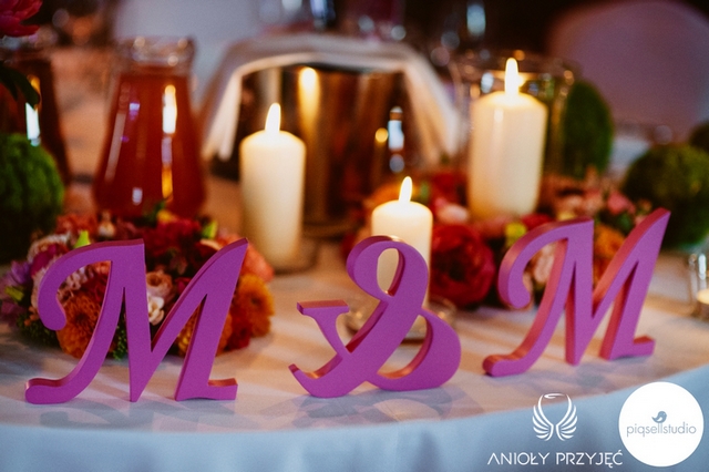 Anioły Przyjęć | Organizacja wesel | Fuksjowo-pomarańczowe wesele 9